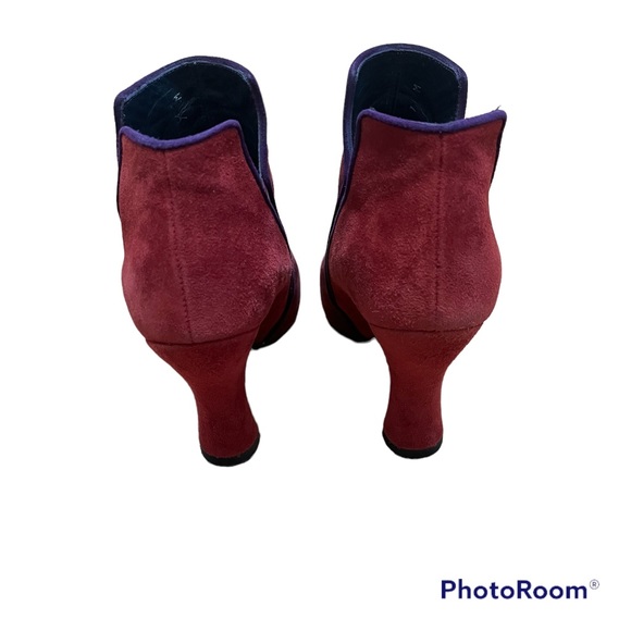 Stuart Weitzman Burgundy Suede Booties Size 7M - Picture 4 of 5